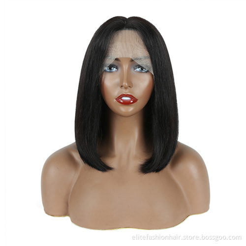 Lace Human Hair Wig,8-14inch Mink Brazilian Hair Wig,13x4 Closure Short Bob Transparent Hd Wigs For Black Women